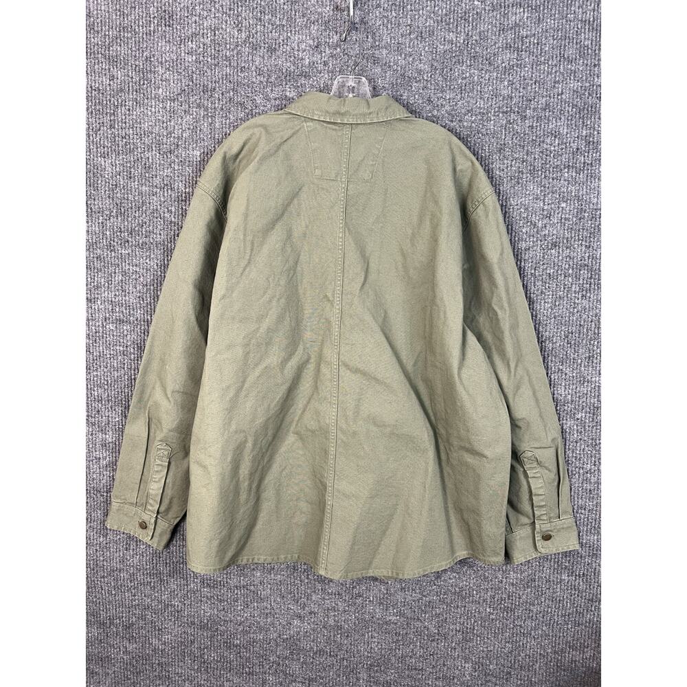 Montana Rugged Flex Loose Fit Heavyweight Duck Shirt Jacket 2X Green Work Wear - Picture 7 of 14